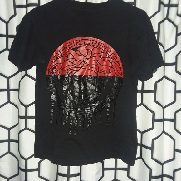 black and red versace shirt